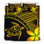 Hawaiian Turtle Kakau Plumeria Polynesian Bedding Set Yellow - Polynesian Pride