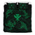 Polynesian Turtle Hammerhead Shark Ray Kanaka Hawaii Bedding Set Circle Green Green - Polynesian Pride