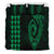 Hawaiian Kakau Fish Hook Polynesian Bedding Set - Green - Polynesian Pride