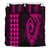 Hawaiian Kakau Fish Hook Polynesian Bedding Set - Pink - Polynesian Pride