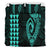 Hawaiian Kakau Fish Hook Polynesian Bedding Set - Turquoise - Polynesian Pride