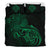 Hawaiian Map Turtle Hibiscus Divise Green Polynesian Bedding Set - Polynesian Pride