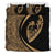 Hawaiian Surfing Waves Fish Hook Polynesian Bedding Set - Circle Style Gold - Polynesian Pride