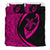 Hawaiian Turtle Fish Hook Hibiscus Polynesian Bedding Set - Circle Style Pink - Polynesian Pride