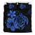 Hawaiian Map Turtle Hibiscus Plumeria Polynesian Bedding Set - Blue - Polynesian Pride