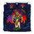 Hawaiian Hula Girl And Warrior Coconut Tree Polynesian Bedding Set - Polynesian Pride