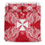 Polynesian Bedding Set - Wallis And Futuna Duvet Cover Set Map Red White - Polynesian Pride