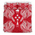 Polynesian Bedding Set - Kosrae Duvet Cover Set Map Red White - Polynesian Pride