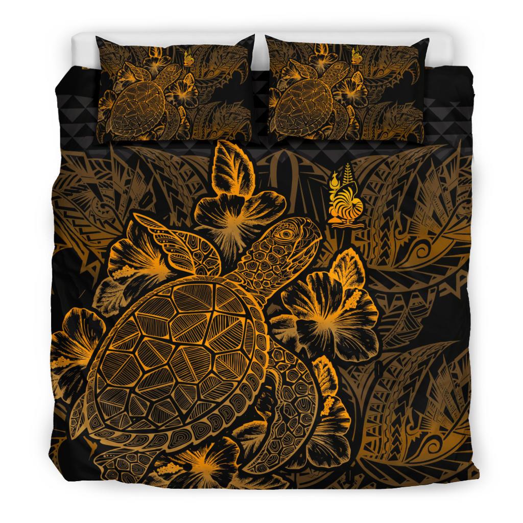 Polynesian Bedding Set - New Caledonia Duvet Cover Set Gold Color Gold - Polynesian Pride