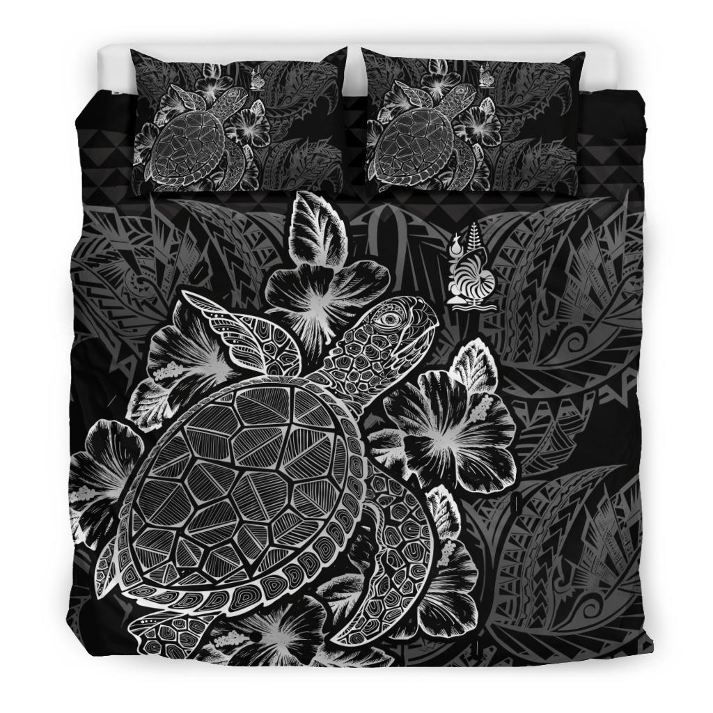 Polynesian Bedding Set - New Caledonia Duvet Cover Set Black Color Black - Polynesian Pride