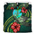 Polynesian Bedding Set - Guam Duvet Cover Set Green Turtle Hibiscus - Polynesian Pride