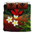 Kanaka Maoli (Hawaiian) Bedding Set, Polynesian Plumeria Banana Leaves Red - Polynesian Pride