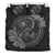 Hawaii Yin Yang Turtle Shark Hibiscus Plumeria Bedding Set - Gray - Polynesian Pride