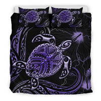 Polynesian Bedding Set Turtle Mix Hibiscus - Purple - Polynesian Pride