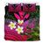 Kanaka Maoli (Hawaiian) Bedding Set, Polynesian Plumeria Banana Leaves Pink - Polynesian Pride