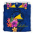 Polynesian Bedding Set - Tokelau Duvet Cover Set Floral With Seal Blue - Polynesian Pride