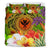 Hawaii Polynesian Bedding Set - Kanaka Maoli Manta Ray Tropical Flowers (Reggae) - Polynesian Pride