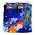 Tahiti Bedding Set - Humpback Whale with Tropical Flowers (Blue) - Polynesian Pride