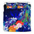 Kosrae Bedding Set - Humpback Whale with Tropical Flowers (Blue) - Polynesian Pride