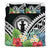 CNMI Bedding Set - CNMI Coat of Arms & Polynesian Tropical Flowers White - Polynesian Pride