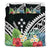 Kosrae Bedding Set - Kosrae Coat of Arms & Polynesian Tropical Flowers White - Polynesian Pride