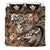 Kanaka Maoli (Hawaiian) Bedding Set - Waves Polynesian Turtle Hibiscus (Gold) - Polynesian Pride