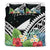 Tokelau Bedding Set - Tokelau Coat of Arms & Polynesian Tropical Flowers White - Polynesian Pride