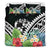 Tonga Bedding Set - Tonga Coat of Arms & Polynesian Tropical Flowers White - Polynesian Pride