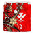 Hawaii Bedding Set - Tribal Flower With Special Turtles Red Color - Polynesian Pride