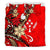 Kosrae Polynesian Bedding Set - Tribal Flower With Special Turtles Red Color - Polynesian Pride