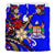 Fiji Bedding Set - Tribal Flower With Special Turtles Blue Color - Polynesian Pride