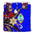 Guam Bedding Set - Tribal Flower With Special Turtles Blue Color - Polynesian Pride