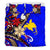 Papua Polynesian Bedding Set - Tribal Flower With Special Turtles Blue Color - Polynesian Pride