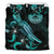 American Samoa Polynesian Bedding Set - Turtle With Blooming Hibiscus Turquoise - Polynesian Pride