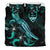 Guam Polynesian Bedding Set - Turtle With Blooming Hibiscus Turquoise - Polynesian Pride