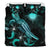 Marshall Islands Polynesian Bedding Set - Turtle With Blooming Hibiscus Turquoise - Polynesian Pride