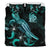 New Caledonia Polynesian Bedding Set - Turtle With Blooming Hibiscus Turquoise - Polynesian Pride