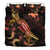 Papua New Guinea Polynesian Bedding Set - Turtle With Blooming Hibiscus Gold - Polynesian Pride