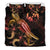 Tuvalu Polynesian Bedding Set - Turtle With Blooming Hibiscus Gold - Polynesian Pride