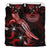 American Samoa Polynesian Bedding Set - Turtle With Blooming Hibiscus Red - Polynesian Pride