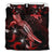 Papua New Guinea Polynesian Bedding Set - Turtle With Blooming Hibiscus Red - Polynesian Pride