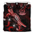 Vanuatu Polynesian Bedding Set - Turtle With Blooming Hibiscus Red - Polynesian Pride