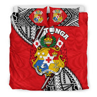 Tonga Rugby Bedding Set Polynesian Style Pinwheel - Polynesian Pride