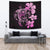 Hibiscus Plumeria Mix Polynesian Pink Turtle Tapestry Wall Tapestry 150cm*150cm Pink - Polynesian Pride