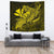 Hula Girl Hibiscus Kanaka Poly Tapestry - Yellow Wall Tapestry Large 104" x 88" Yellow - Polynesian Pride