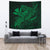 Hula Girl Hibiscus Kanaka Poly Tapestry - Green Wall Tapestry Green - Polynesian Pride