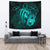 Hawaii Hibiscus Tapestry - Harold Turtle - Turquoise Wall Tapestry 150cm*150cm Blue - Polynesian Pride