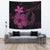 Hawaii Fish Hook Hibiscus Plumeria Poly Tapestry - Pink Wall Tapestry Large 104" x 88" Pink - Polynesian Pride