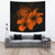 Hawaii Hibiscus Tapestry - Turtle Map - Orange Wall Tapestry Orange - Polynesian Pride