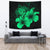 Hawaii Hibiscus Tapestry - Turtle Map - Pastel Green Wall Tapestry Green - Polynesian Pride